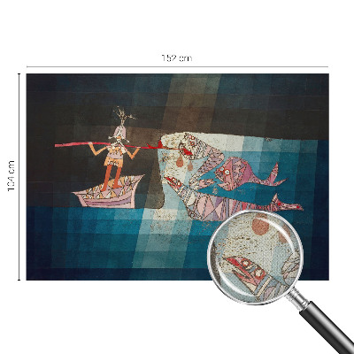 Autocolante de parede fotográfico com imagem de pescador a caçar