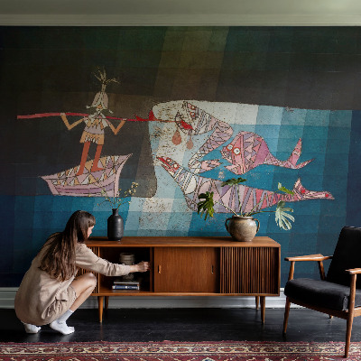 Autocolante de parede fotográfico Pescador caçador