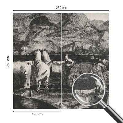 Papel de parede autocolante Cena de aldeia