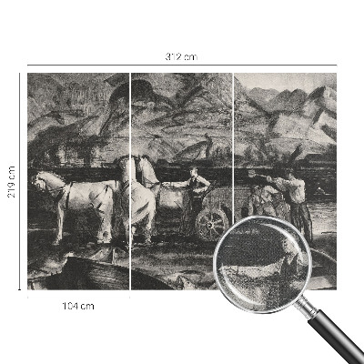 Papel de parede autocolante Cena de aldeia