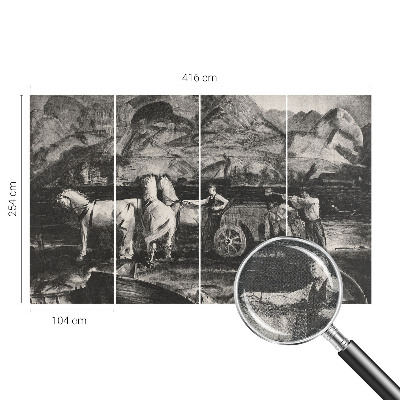 Papel de parede autocolante Cena de aldeia