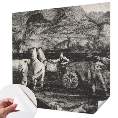 Papel de parede autocolante Cena de aldeia