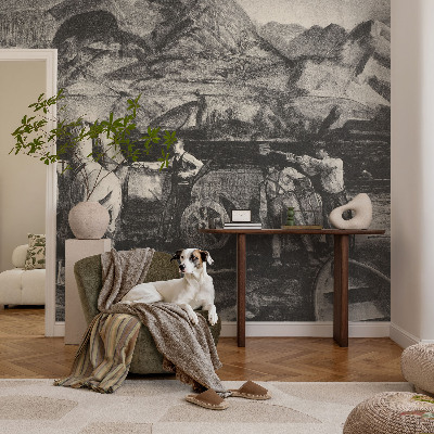 Papel de parede autocolante Cena de aldeia