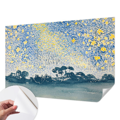 Papel de parede 3D com desenho de abstração estelar