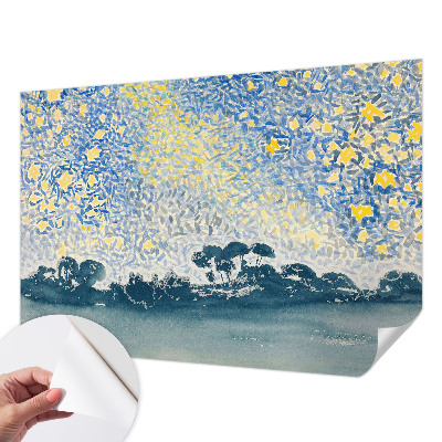 Papel de parede 3D com desenho de abstração estelar