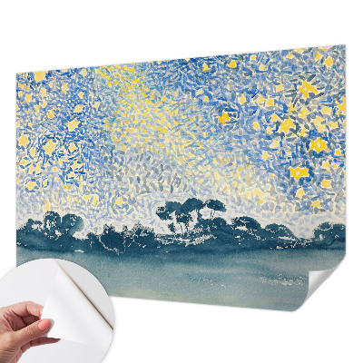 Papel de parede 3D com desenho de abstração estelar