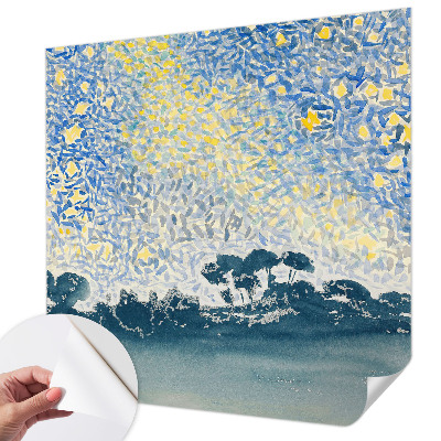 Papel de parede 3D com desenho de abstração estelar