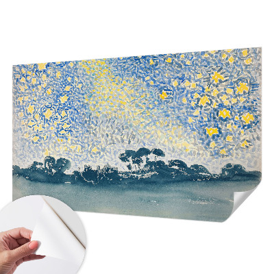 Papel de parede 3D com desenho de abstração estelar