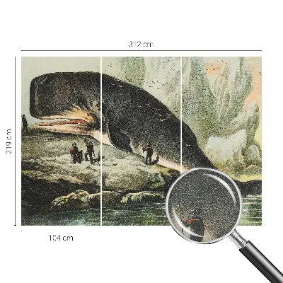 Papel de parede para criança com estampa de gigantismo marinho
