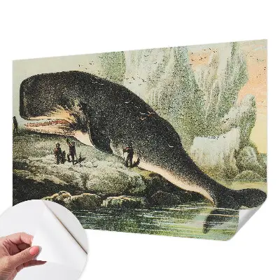 Papel de parede para criança com estampa de gigantismo marinho