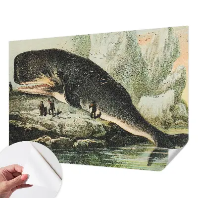 Papel de parede para criança com estampa de gigantismo marinho