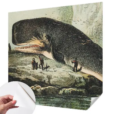 Papel de parede para criança com estampa de gigantismo marinho