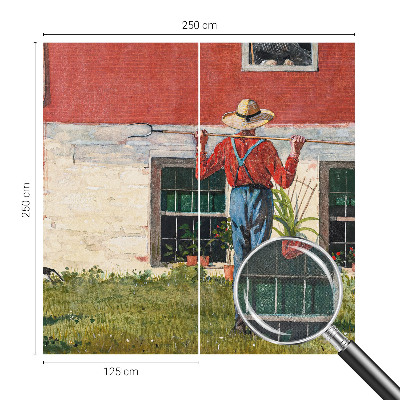 Papel de parede autocolante para quarto Cena de aldeia