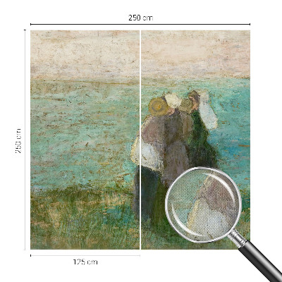 Papel de parede infantil com estampa 'Reflexo à beira-mar'