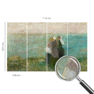 Papel de parede infantil com estampa 'Reflexo à beira-mar'