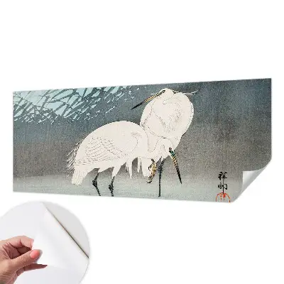 Papel de parede autocolante para sala com estampa de pássaros delicados