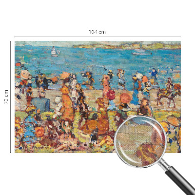 Papel de parede autocolante para quarto com estampa de cena de praia