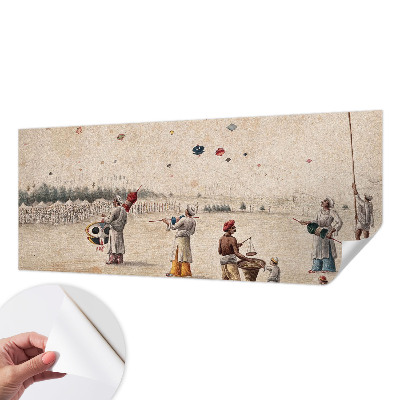 Papel de parede autocolante com estampa de pipas voando