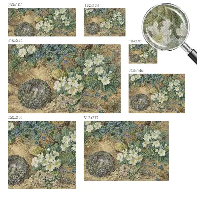 Papel de parede 3D com estampa Composição de primavera