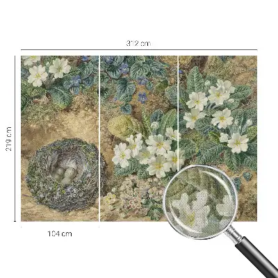 Papel de parede 3D com estampa Composição de primavera