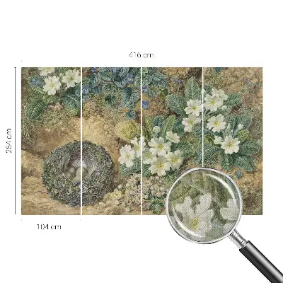 Papel de parede 3D com estampa Composição de primavera