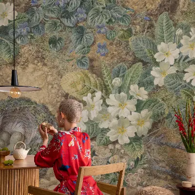 Papel de parede 3D com estampa Composição de primavera