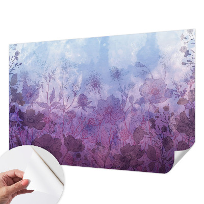 Papel de parede para criança com padrão de flores em tons pastel