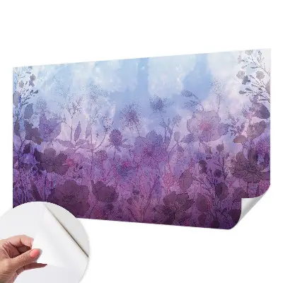 Papel de parede para criança com padrão de flores em tons pastel