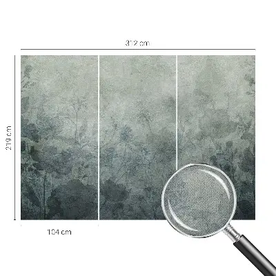 Papel de parede autocolante para sala com padrão de elegância vegetal