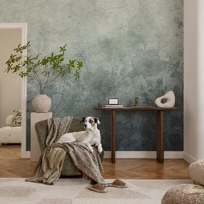 Papel de parede autocolante para sala com padrão de elegância vegetal