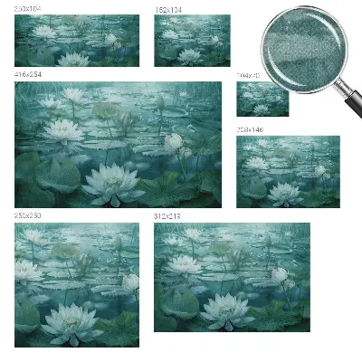 Papel de parede infantil com padrão de flores aquáticas