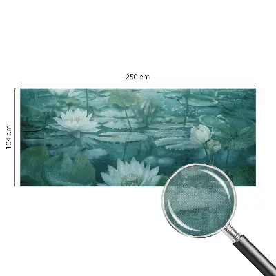 Papel de parede infantil com padrão de flores aquáticas