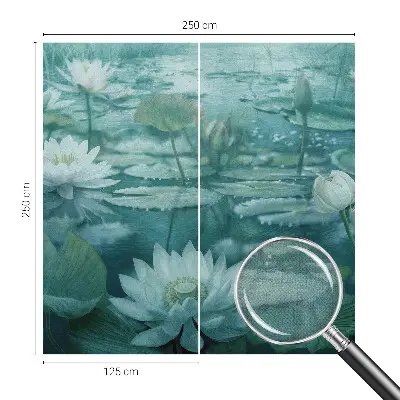 Papel de parede infantil com padrão de flores aquáticas