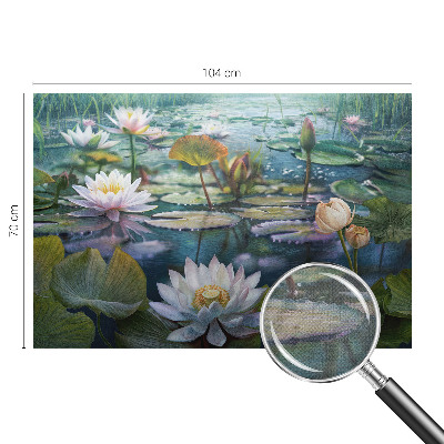 Papel de parede autocolante para quarto com estampa de flores do lago