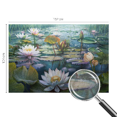 Papel de parede autocolante para quarto com estampa de flores do lago