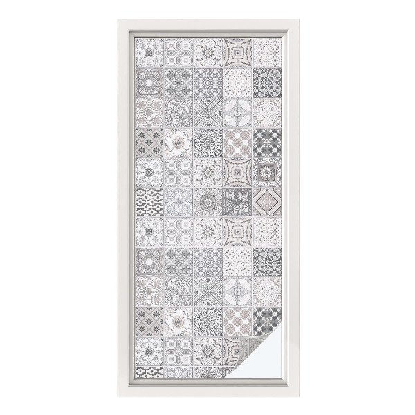 Película decorativa para janela privacidade Padrões em mosaico