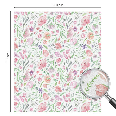 Vinil para vidro privacidade padrão vitral Estampa floral