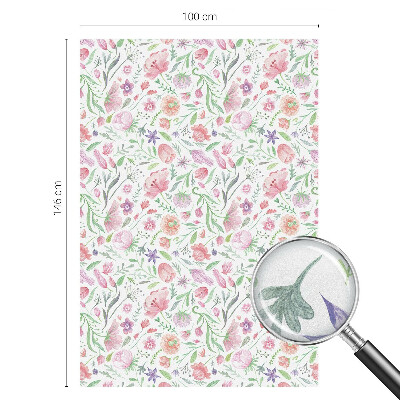 Vinil para vidro privacidade padrão vitral Estampa floral