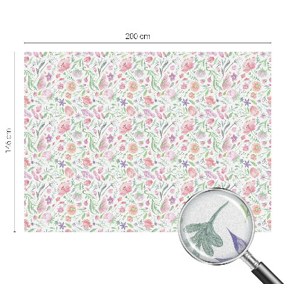 Vinil para vidro privacidade padrão vitral Estampa floral