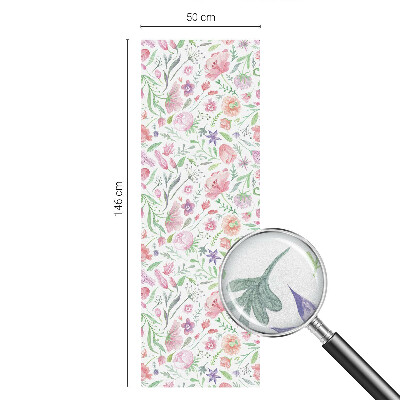 Vinil para vidro privacidade padrão vitral Estampa floral