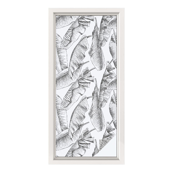 Película de privacidade para janela efeito vitral Folhas tropicais