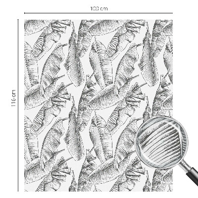 Película de privacidade para janela efeito vitral Folhas tropicais