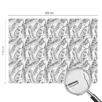 Película de privacidade para janela efeito vitral Folhas tropicais