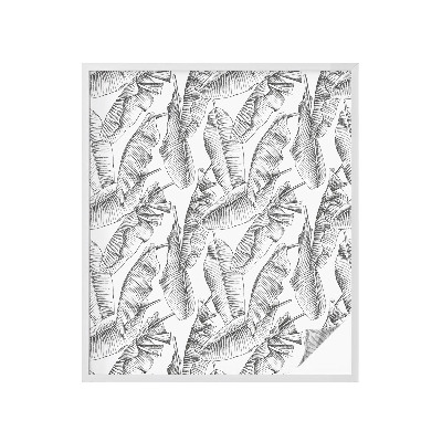 Película de privacidade para janela efeito vitral Folhas tropicais