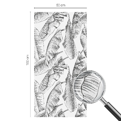 Película de privacidade para janela efeito vitral Folhas tropicais