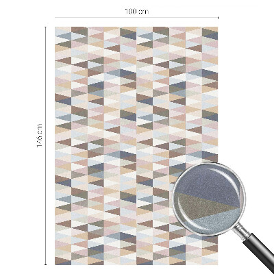 Película de vidro vitral autocolante Simetria pastel