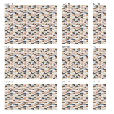 Película de vidro vitral autocolante Simetria pastel