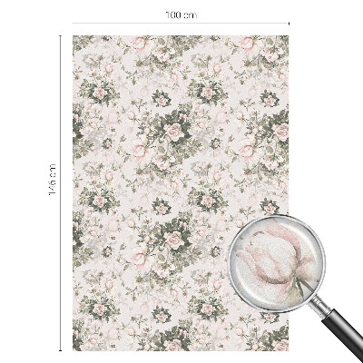 Vinil para vidro privacidade padrão vitral Beleza floral