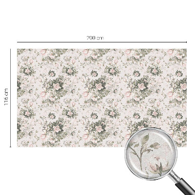 Vinil para vidro privacidade padrão vitral Beleza floral