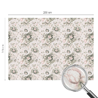 Vinil para vidro privacidade padrão vitral Beleza floral